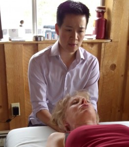 Administering Craniosacral therapy with Acupuncture